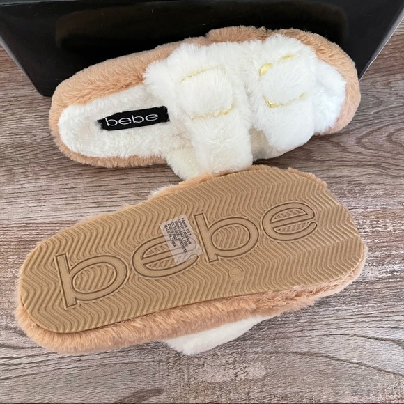 NIB Bebe Fanny Faux Fur Slipper - Picture 7 of 8